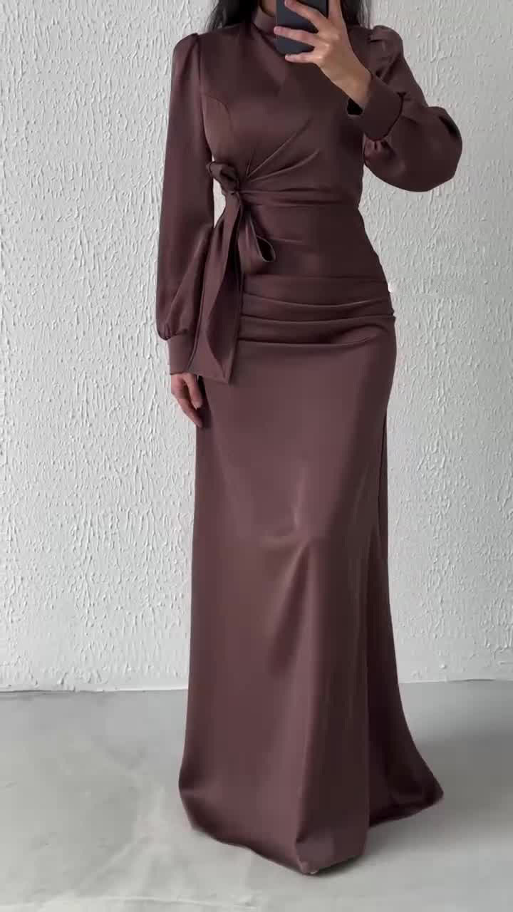 Tight Waist Slim High Waist Dress