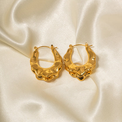 18K Gold-plated Stainless Steel Skirt French Ear Ring