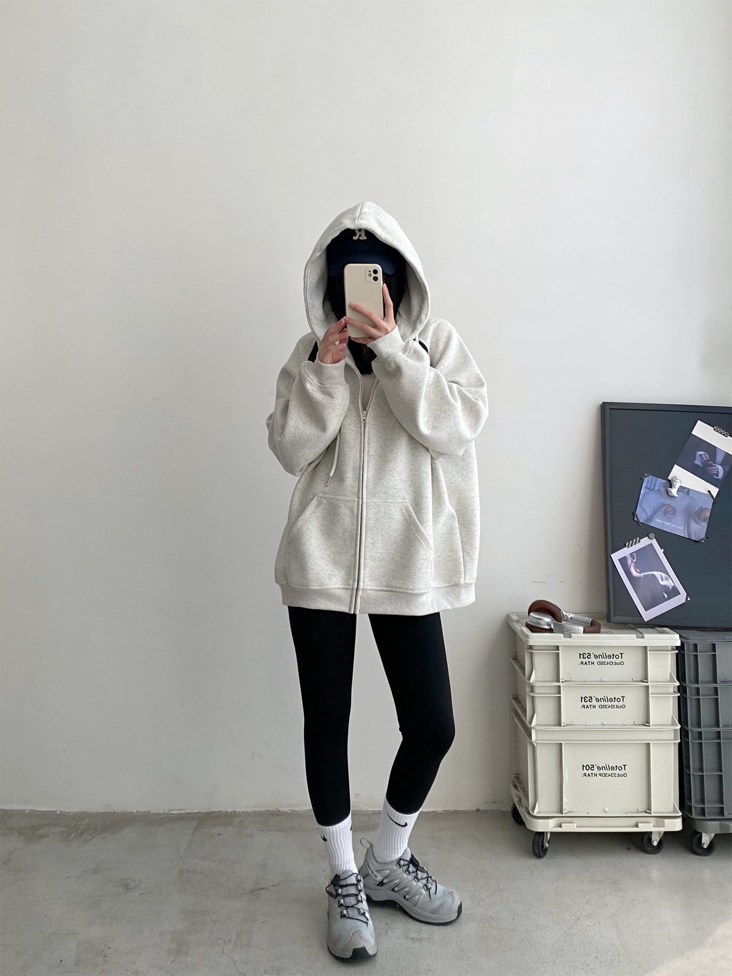 Women's Hooded Sweater Loose Hoodie Coat