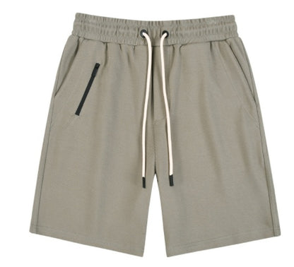 Fake Zipper Sports Drawstring Quarter Men's Shorts