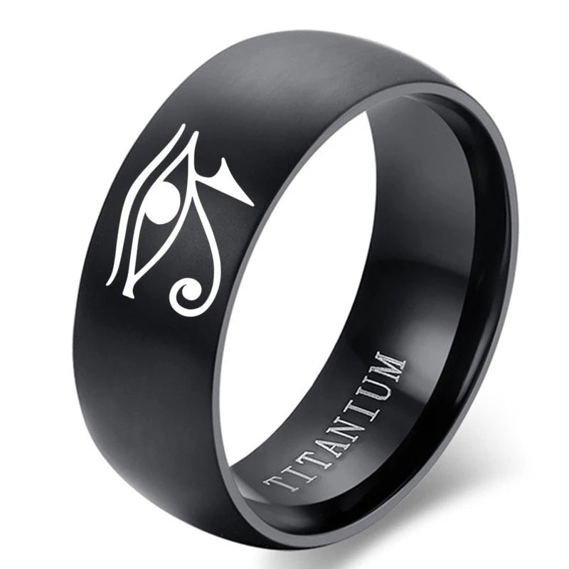 Stainless Steel Ring Titanium Steel Frosted