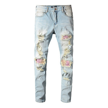 Worn Wash Color Slim Fit INS Jeans