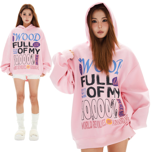 Women's Fashionable Retro Loose Hooded Sweater