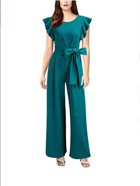 Sleeveless Ruffled Waist Wide Leg Jumpsuit