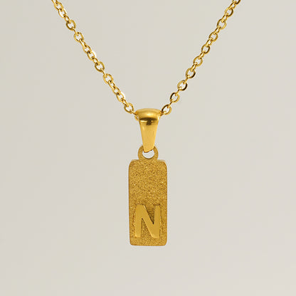 English Letter Necklace Female Stainless Steel