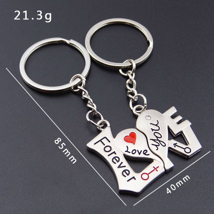 Metal Keychain Valentine's Day Gift Small Gift Creative Love Letter Couple Keychain