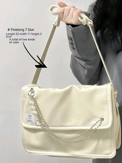 Pearl Chain Commuter's All-matching Shoulder Crossbody Bag