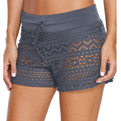 Black Jacquard Lace Shorts