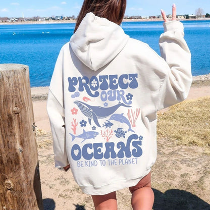 Oceans Respect The Local Printed Hood Hoodie Sweatshirt