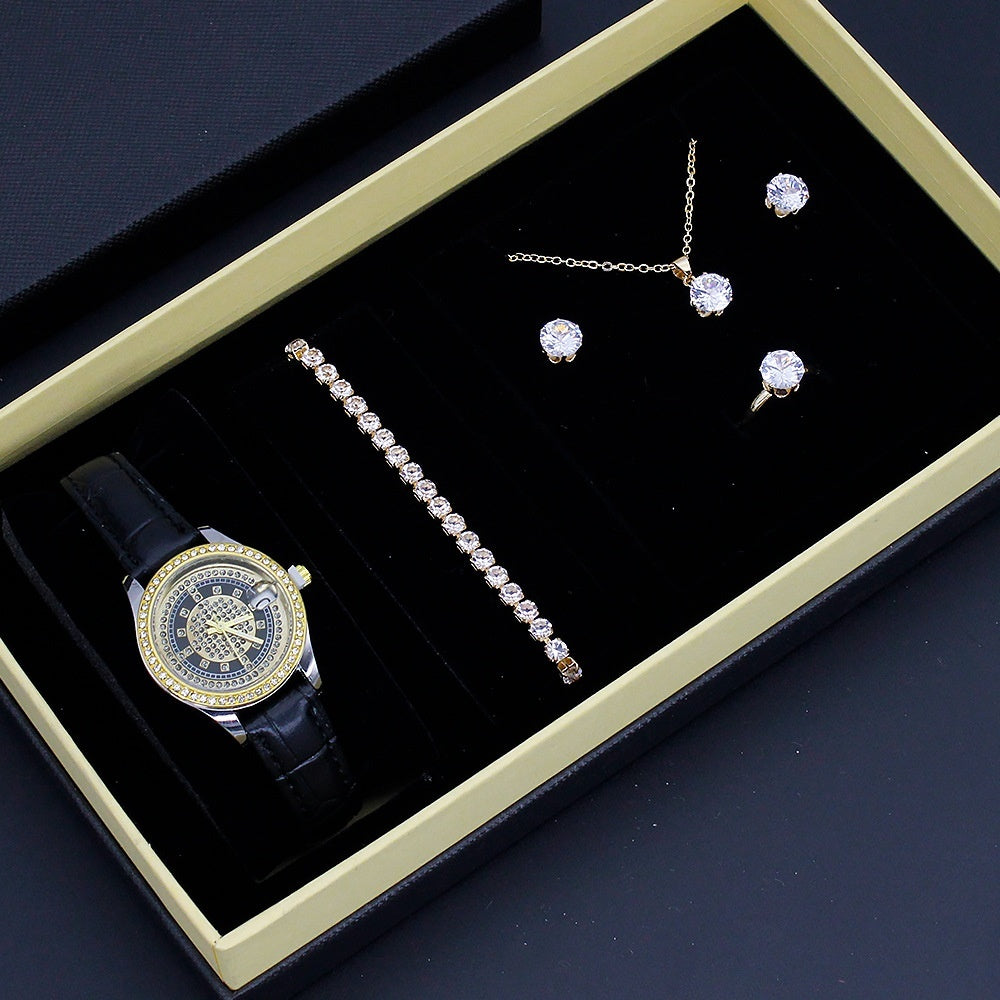 Ladies Valentine's Day Watch Jewelry Suit With Decoration