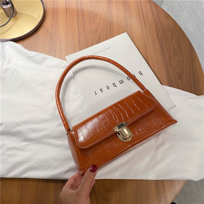 New Trendy Style All-match Stone Pattern Fashion Shoulder Underarm Bag