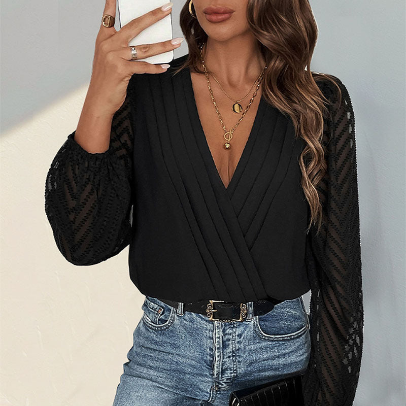 Solid Color Long Sleeve Retro Style Jumpsuit