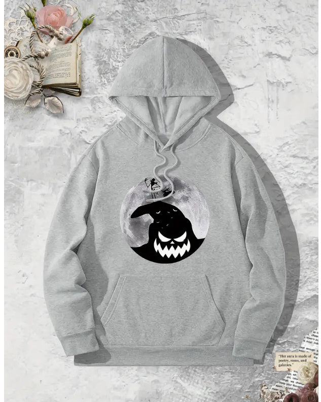 Printed Fleece Hooded Sweatshirt