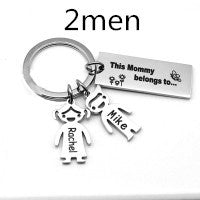 Stainless Steel Boy And Girl Keychain