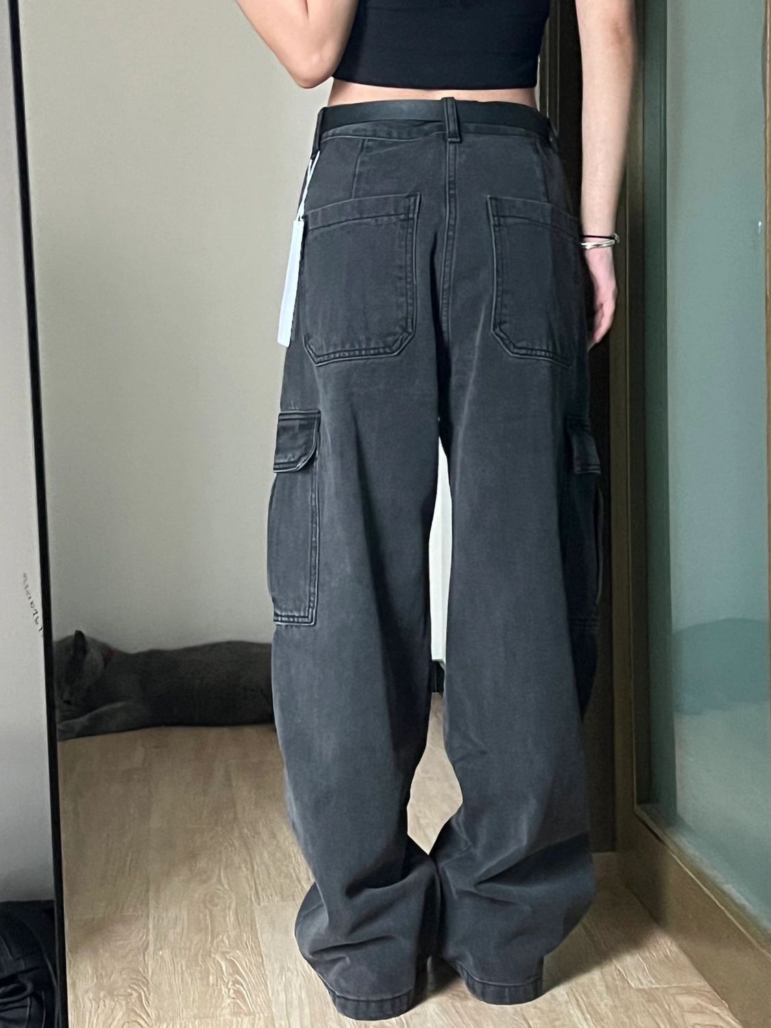 High Waist Straight American Workwear Mop Jeans