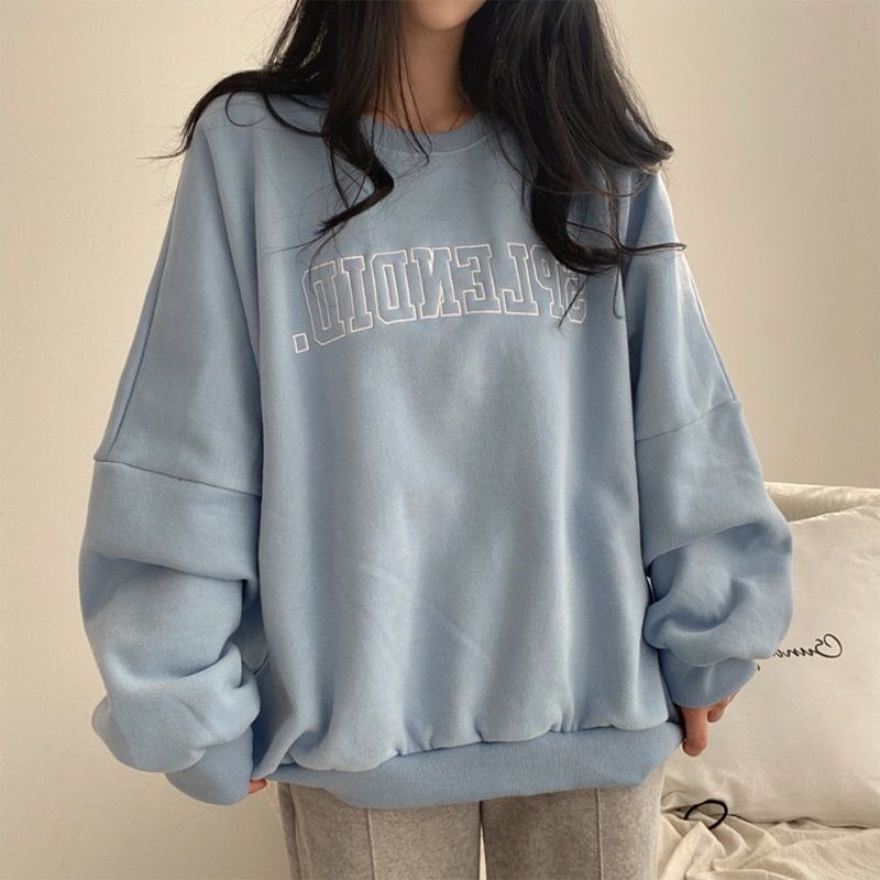 Fleece-lined Thickened High-end Sweater Female Student All-matching Long