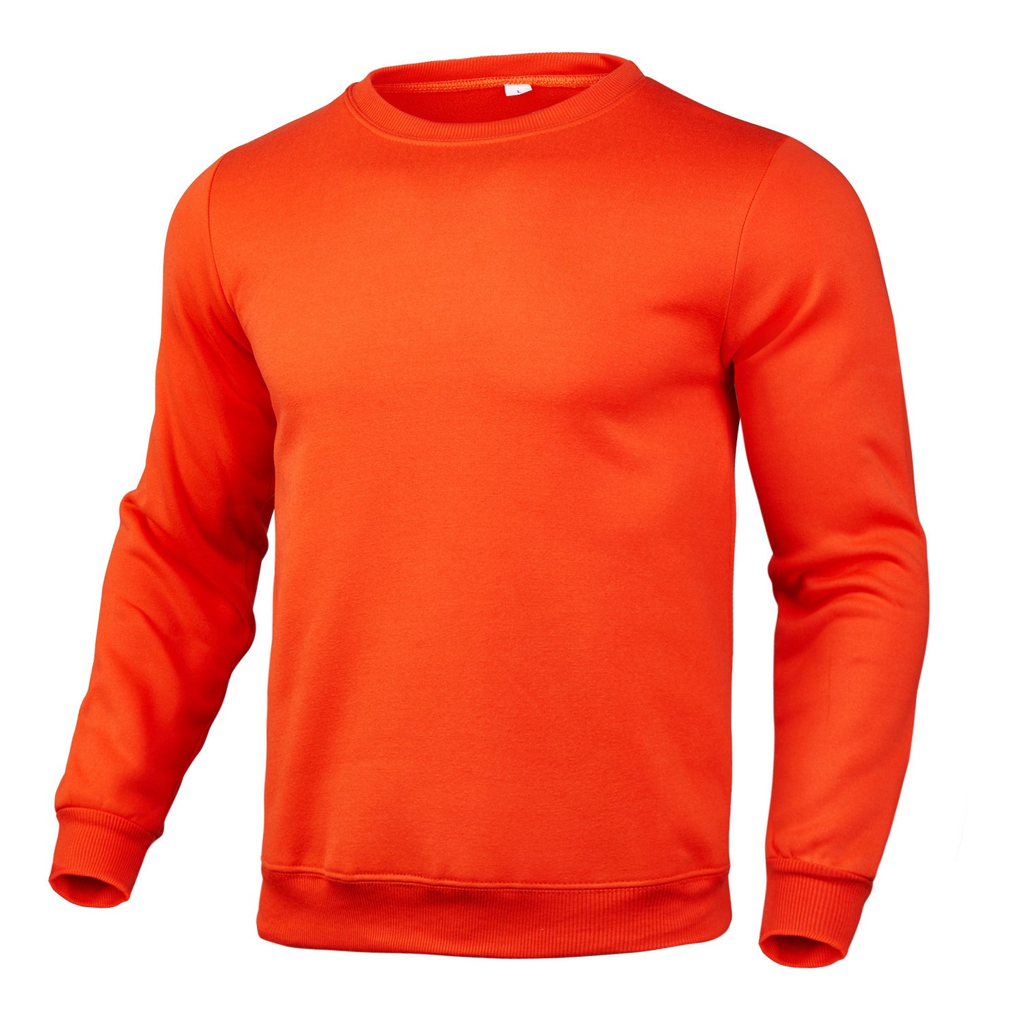 Men's And Women's Casual Sweatshirt Solid Color Round Neck Long Sleeve Pullover