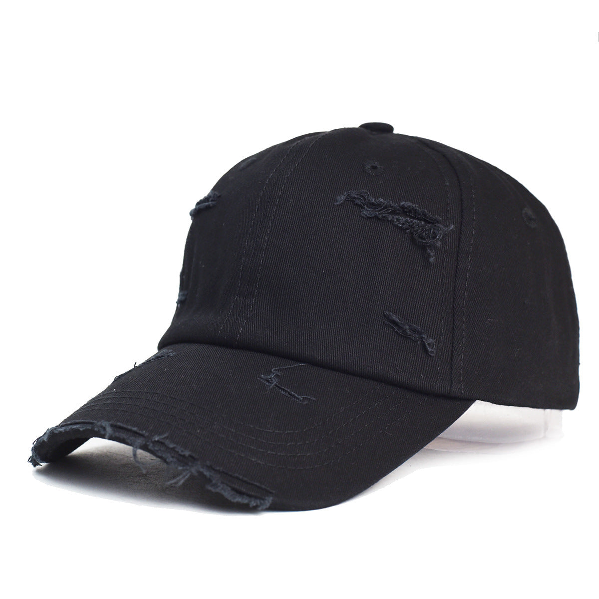 Ripped Cotton Worn Looking Washed-out Cotton Baseball Cap