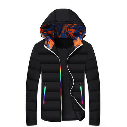 Detachable Collar Teenagers Solid Color Down Jacket