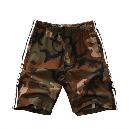 Fat Man Plus Size Loose Camouflage Shorts Five-point Pants