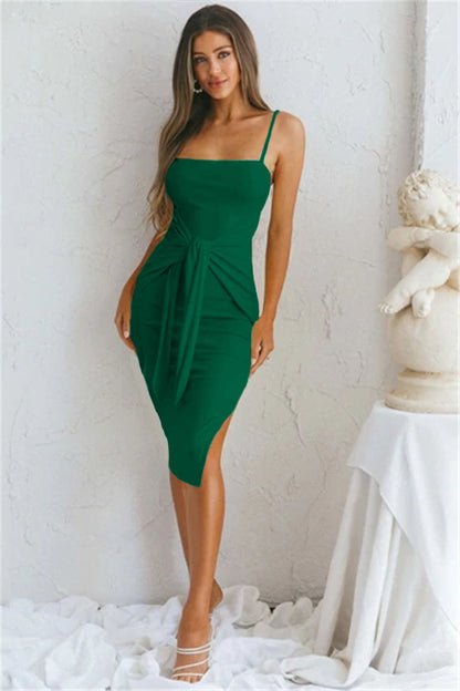 Strap Slit Fashion Casual Tight Women's Dress