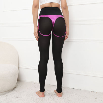 Hip Lift Mesh Sports Stitching Yoga Pants