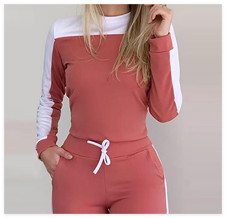 Color Matching Casual Suit Women