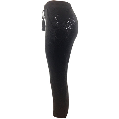 Women's Casual Pearl Glitter Pencil Pants