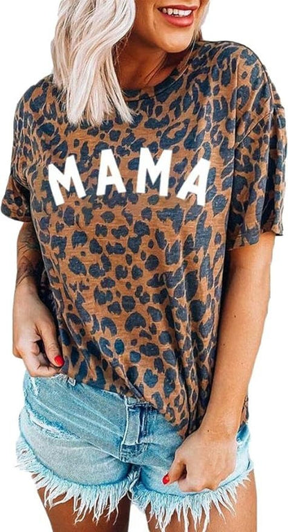 Round Neck Pullover Print Digital Short-sleeved T-shirt