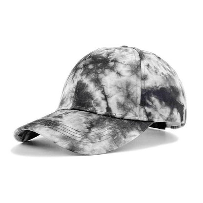 Men's Printed Ha Color Blocked Graffiti Duckbill Cap