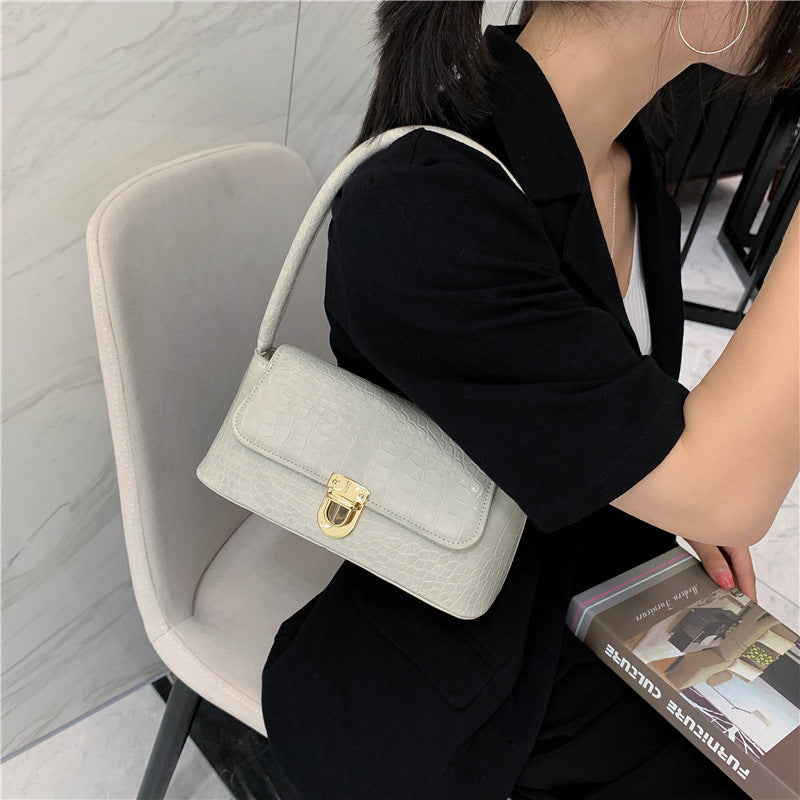 New Trendy Style All-match Stone Pattern Fashion Shoulder Underarm Bag