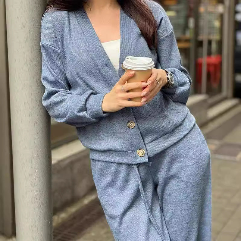 Casual Sports Suit Cardigan Top Women's Clothing