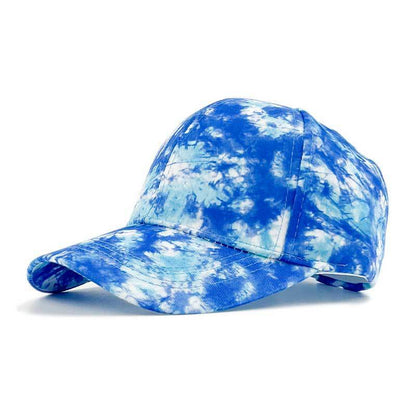 Men's Printed Ha Color Blocked Graffiti Duckbill Cap