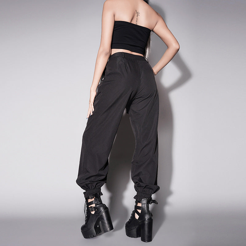 Goth Punk Loose Slack Track Pants Cargo