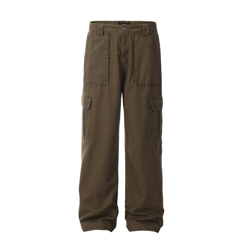 Men's Vintage Wash Loose Straight Leg Pants