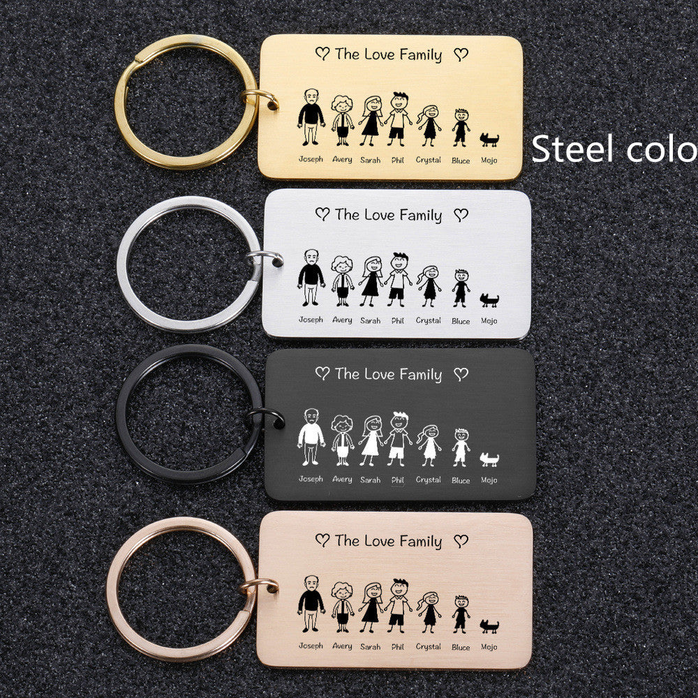 Personality Trend Stainless Steel Keychain