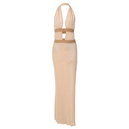 Slim New Dress With Solid Color Bandage