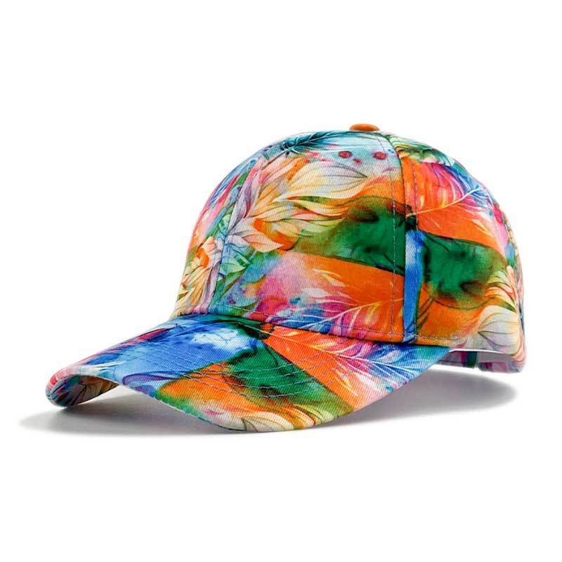 Men's Printed Ha Color Blocked Graffiti Duckbill Cap