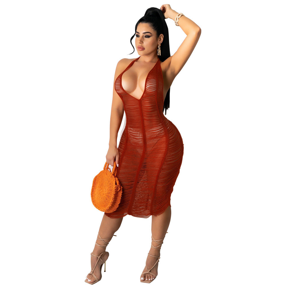 Sexy See-through Hollow Beach Dress