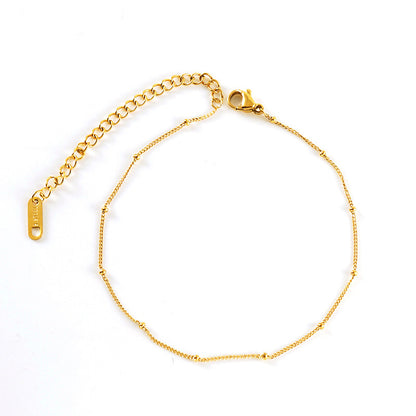 Stainless Steel Fashion Side Clip Bead Necklace Anklet