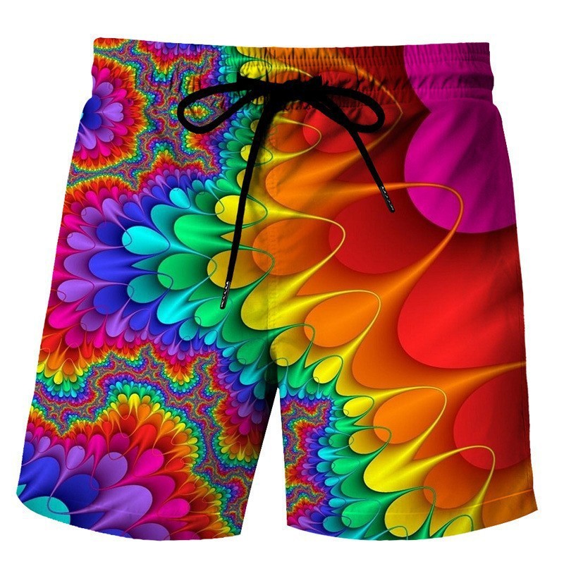 Fashionable Printed Drawstring Beachwear