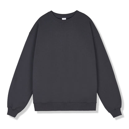 Fleece-lined Crew Neck Sweater Men's Loose Heavy Thickening