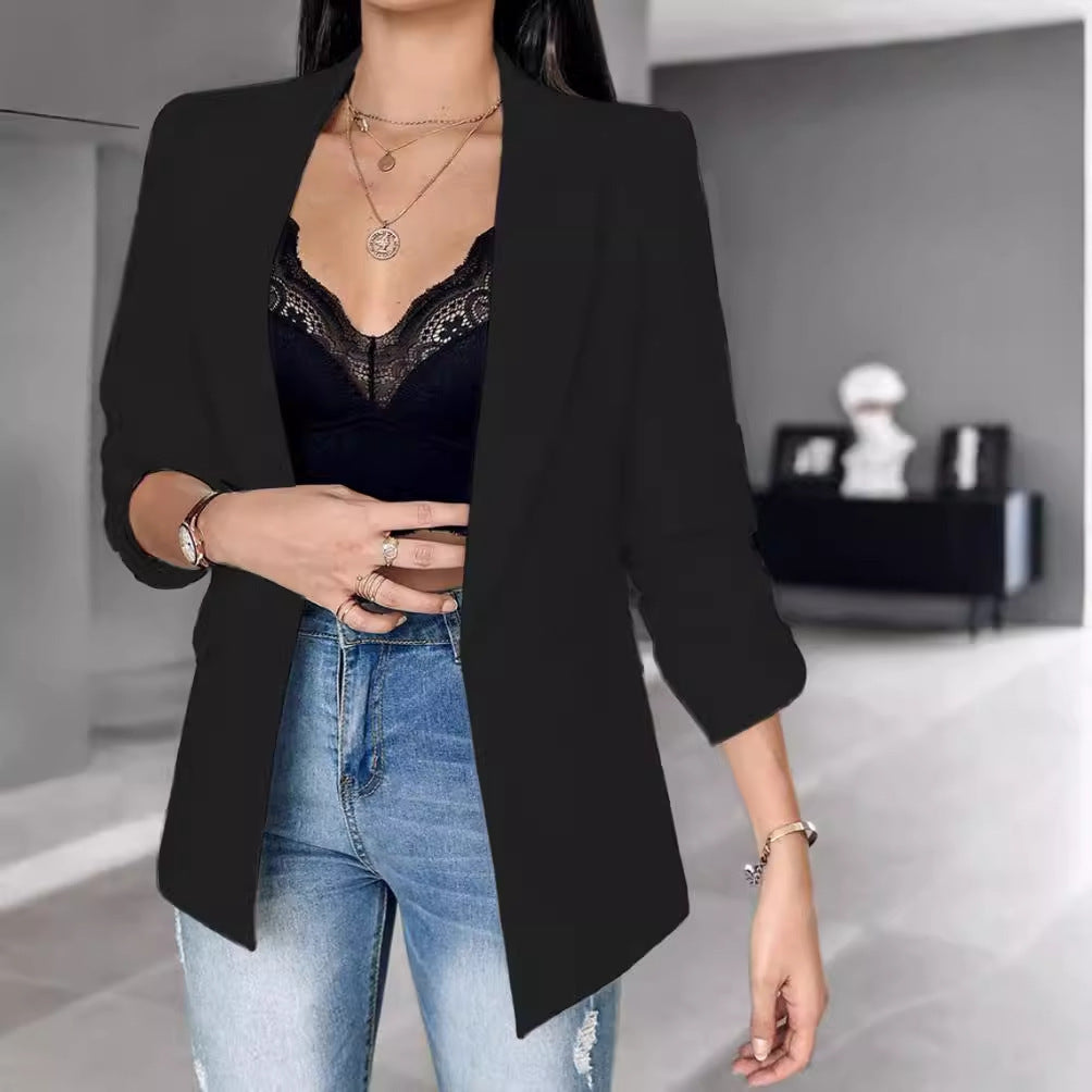 Long Sleeve Cardigan Suit Coat For Women