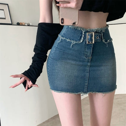 Niche Hot Girl A-line Denim Skirt