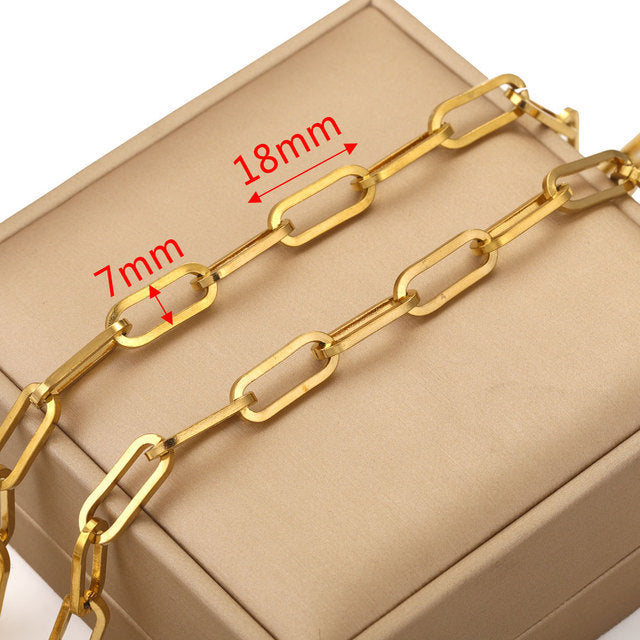 Stainless Steel Chain Necklace DIY Handcraft Jewelry Accessories