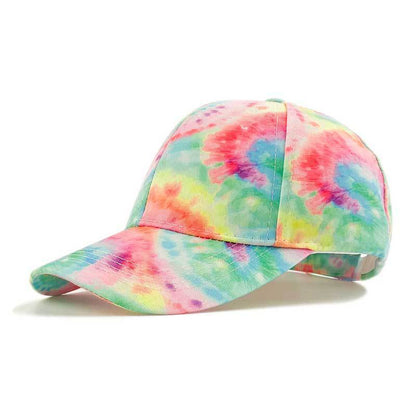 Men's Printed Ha Color Blocked Graffiti Duckbill Cap