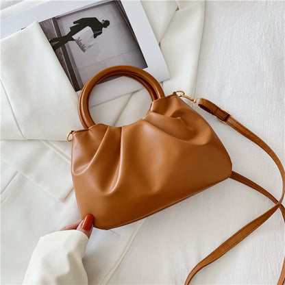 Cloud Bag Female Crossbody Fashion Pleated Small Bag