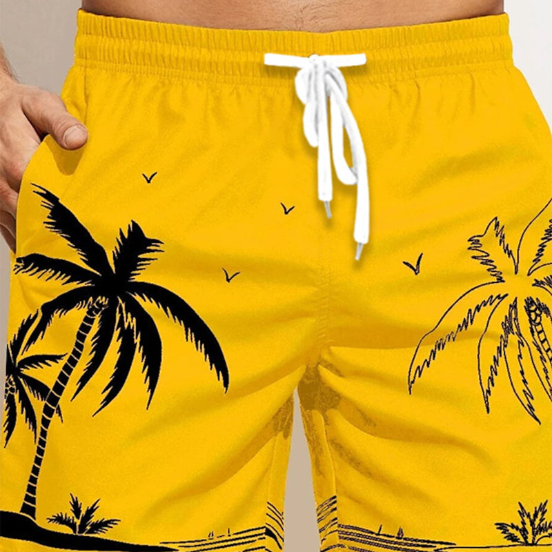 Men's Loose Beach pants 3D Printed Pattern