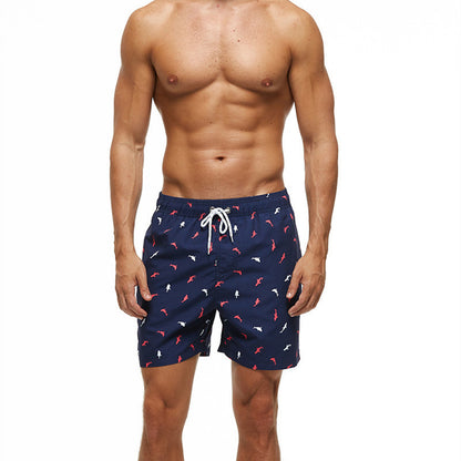 Men's Fashion Casual Loose Print Beach Shorts