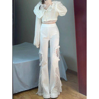 Early Autumn New High Waist Micro Flare Casual Pants